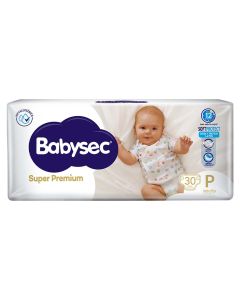 BABYSEC SUPER PREMIUM SOFT PROTECT STANDAR TALLE P X 30 UNI
