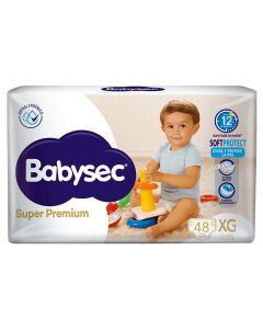 BABYSEC SUPER PREMIUM SOFT PROTECT HIPERPACK TALLE XG X 48 UNI