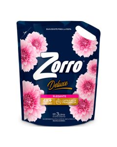 ZORRO DELUXE SUAVIZANTE P/ROPA ELEGANTE DOY PACK X 3 LT