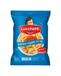 LUCCHETTI FIDEOS PENNE RIGATE Nº 45 C/TRIGO CANDEAL FORTI X 500 GR