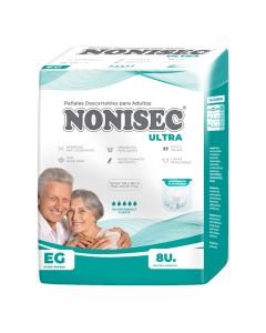 NONISEC PAÑAL P/ADULTO ANATOMICO ELAST ULTRA C/GEL XG X 8 UNI