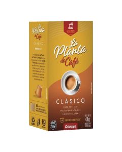 LA PLANTA DE CAFE CAPSULAS D/CAFE TOSTADO MOLIDO CLASICO SIN TACC X 8 X 5.5 GR C/U++