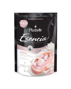 PLUSBELLE ESENCIA JABON E/ESPUMA P/PIEL SENSIBLE C/GLICERNA VEGETAL DOY PACK X 230 ML