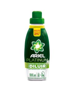 ARIEL JABON LIQUIDO CONCENTRADO P/DILUIR PLATINUM BOTELLA X 500 ML