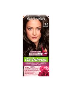 GARNIER COR INTENSA TINTURA CAPILAR PERMANENTE 3.0 CASTAÑO OSCURO X 1 KIT