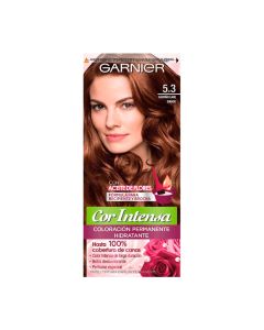 GARNIER COR INTENSA TINTURA CAPILAR PERMANENTE 5.3 CASTAÑO CLARO DORADO X 1 KIT