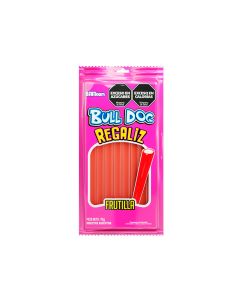 BULLDOG REGALIZ FRUTILLA ACEITADA X 75 GR