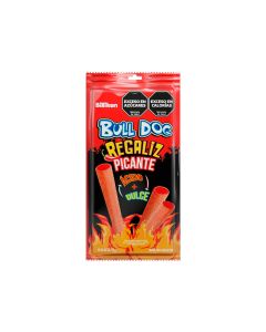 BULLDOG REGALIZ FRUTILLA PICANTE X 75 GR